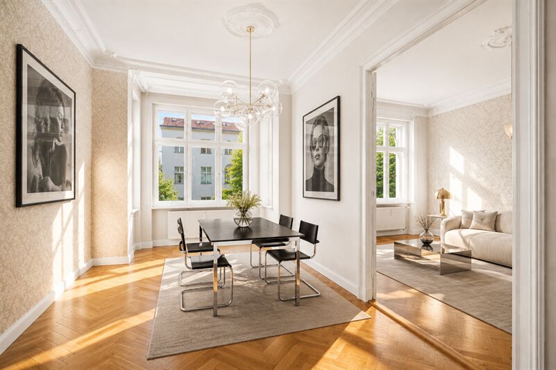 ERSTKLASSIGE 3 ZI.- STUCKWOHNUNG - in herrschaftlichem Altbau in Kiezlage nahe Lietzensee